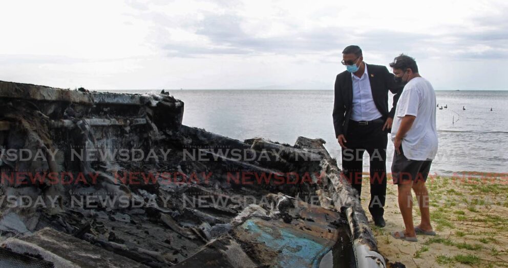 Two boats damaged by fire at Carli Bay