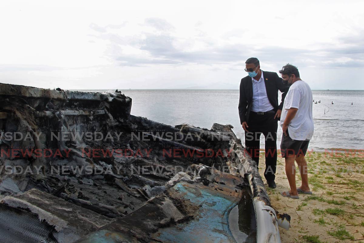 Two boats damaged by fire at Carli Bay