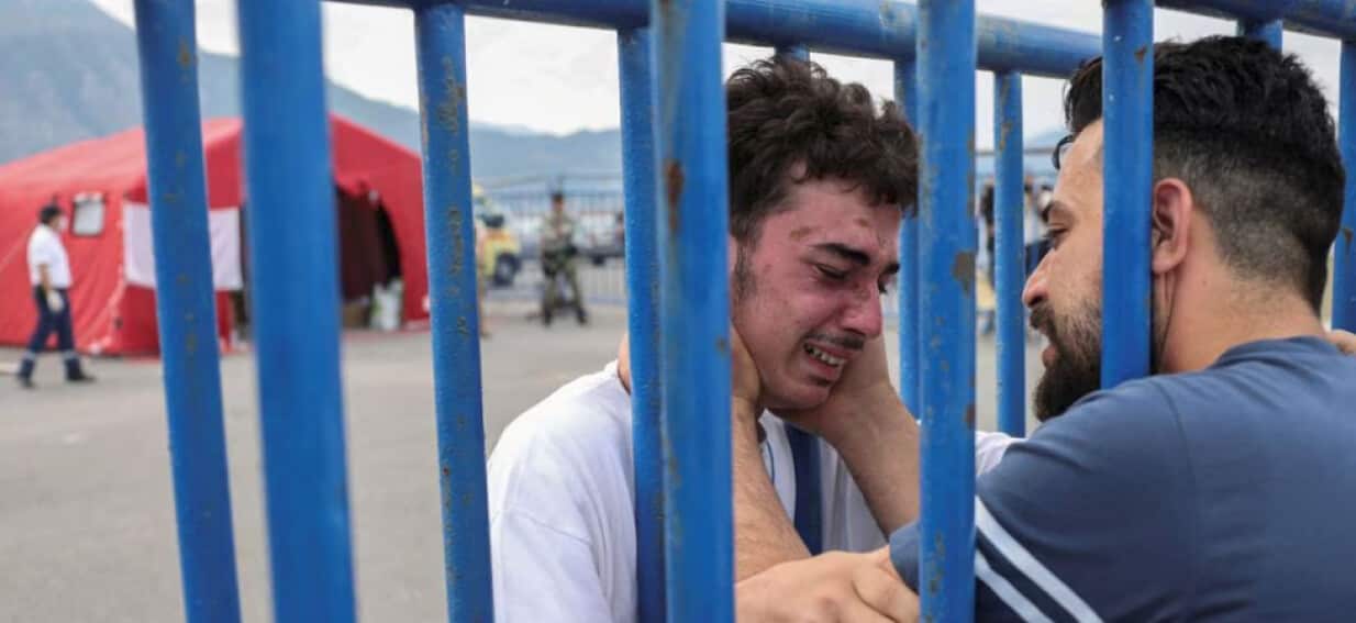 Tearful reunion after man finds his brother among Greece migrant disaster survivors