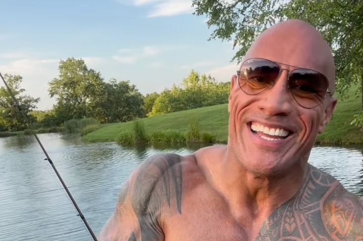 Dwayne ‘The Rock’ Johnson calls himself an ‘a**hole’ as footage shows him seemingly taking up fishing
