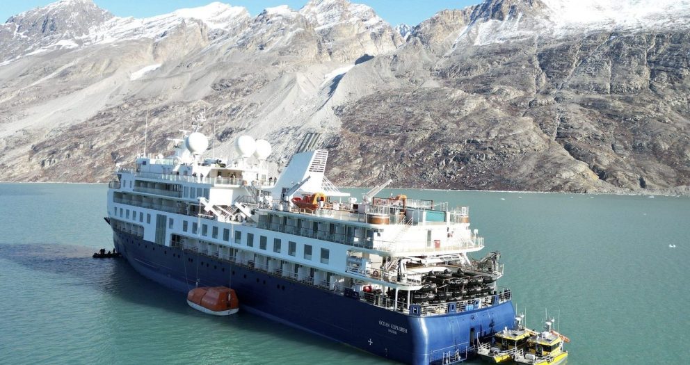 Fishing vessel will try to free cruise ship in Greenland that ran aground with 206 people