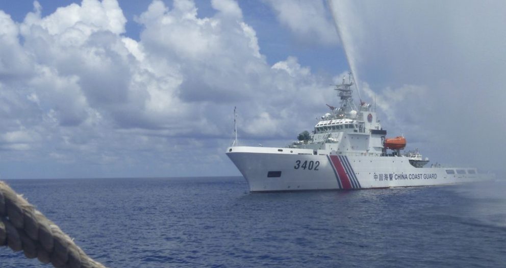 Chinese coast guard claims to have chased away Philippine navy ship from South China Sea shoal