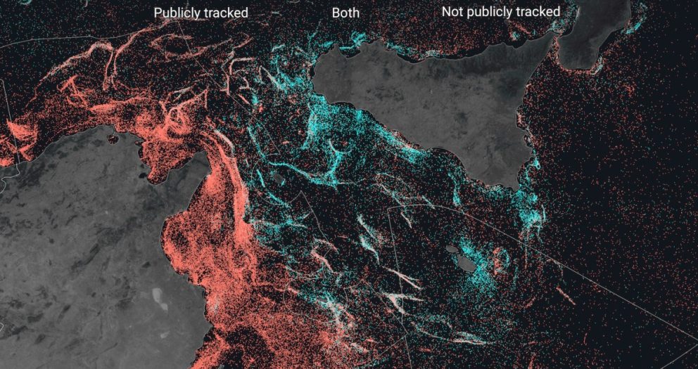 Satellite imagery analysis shows immense scale of dark fishing industry